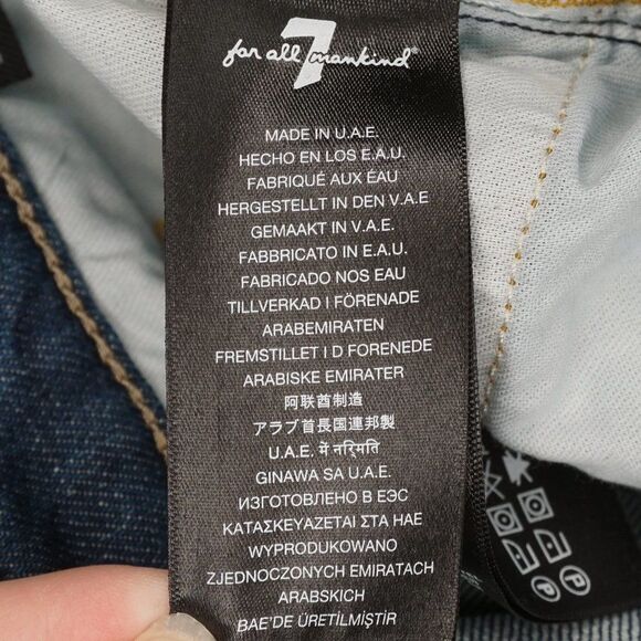 7 For All Mankind Men's Adrien Distressed Slim Tapered Leg Jeans size 38 x 33 - Picture 15 of 15